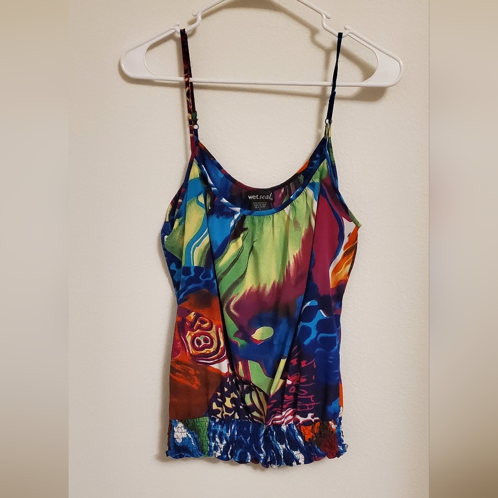 Wet Seal Colorful Abstract Camisole Y2K 90s